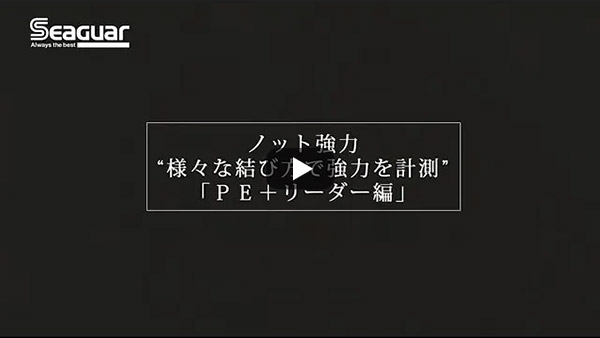 ノット強度検証　PE＋リーダー編